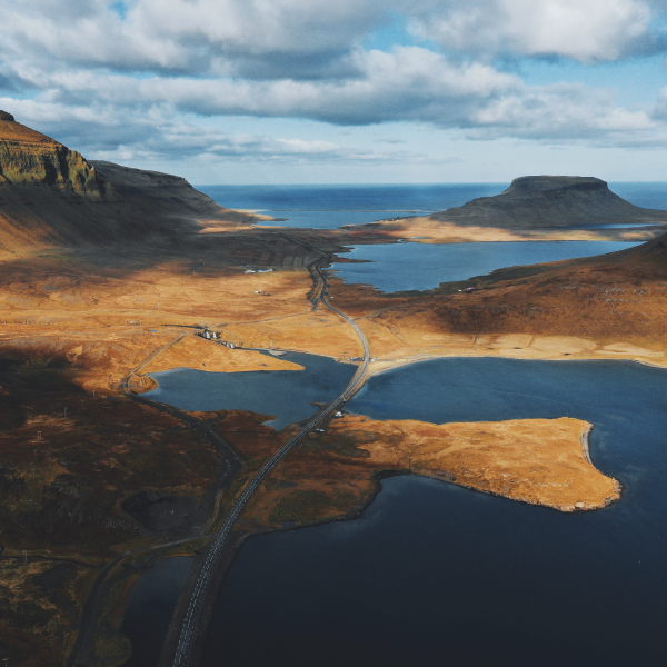 Events Guys An aerial view of a lake in Iceland.