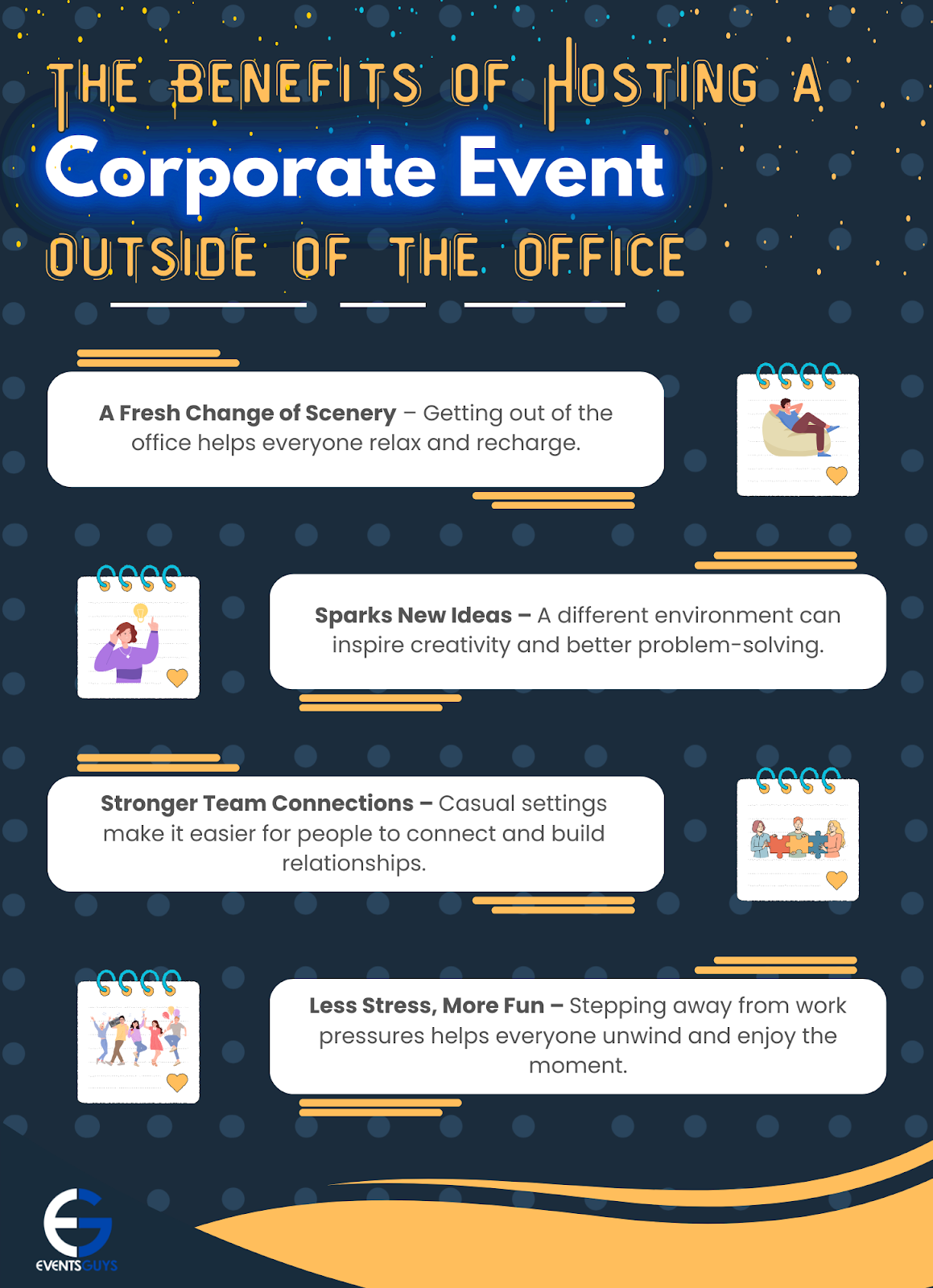 The Benefits of Hosting a Corporate Event Outside of the Office